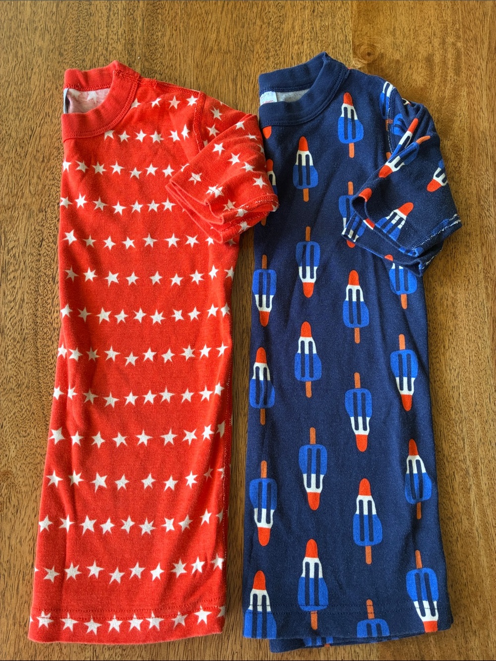 Hanna Andersson 150 US 12 Pajama Tops Lot Stars Rocket Pops Organic Cotton